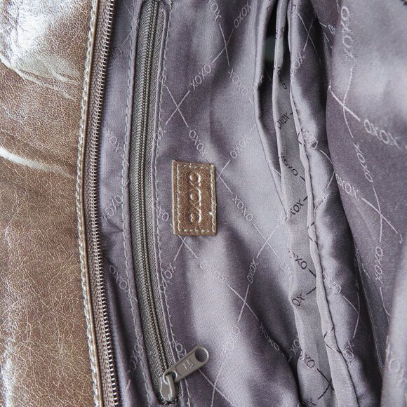 Xoxo‎ Brown Imitation Leather Shoulder Bag Studded Accents Dual Straps - Picture 7 of 10